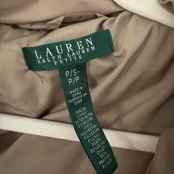 Ralph Lauren Tan Puffer Jacket with belt - Picture 3 of 6